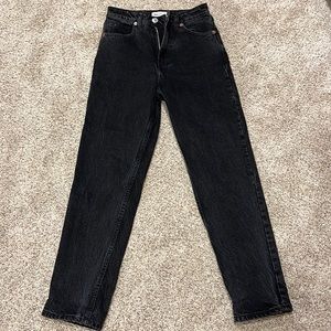 Zara black high waist mom fit jeans purchased just last winter. Size 2 euro 34